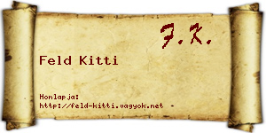 Feld Kitti névjegykártya